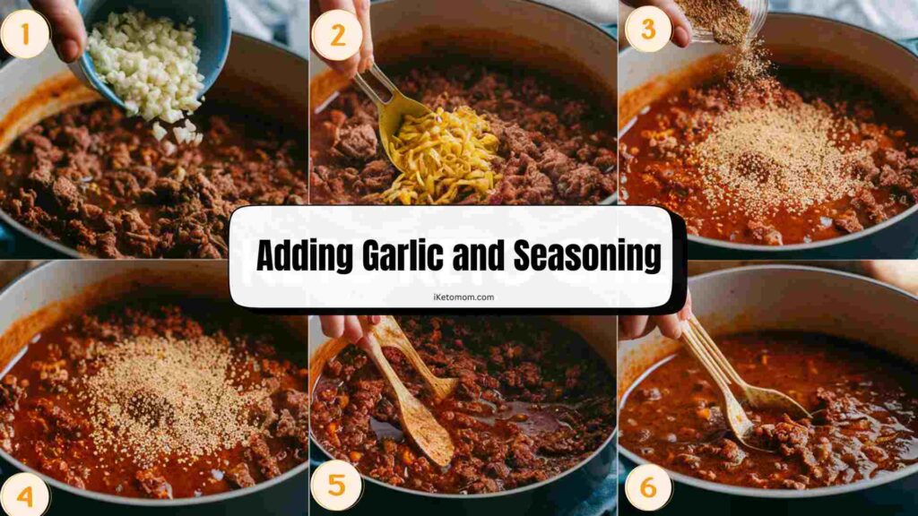 Adding Garlic and Seasoning