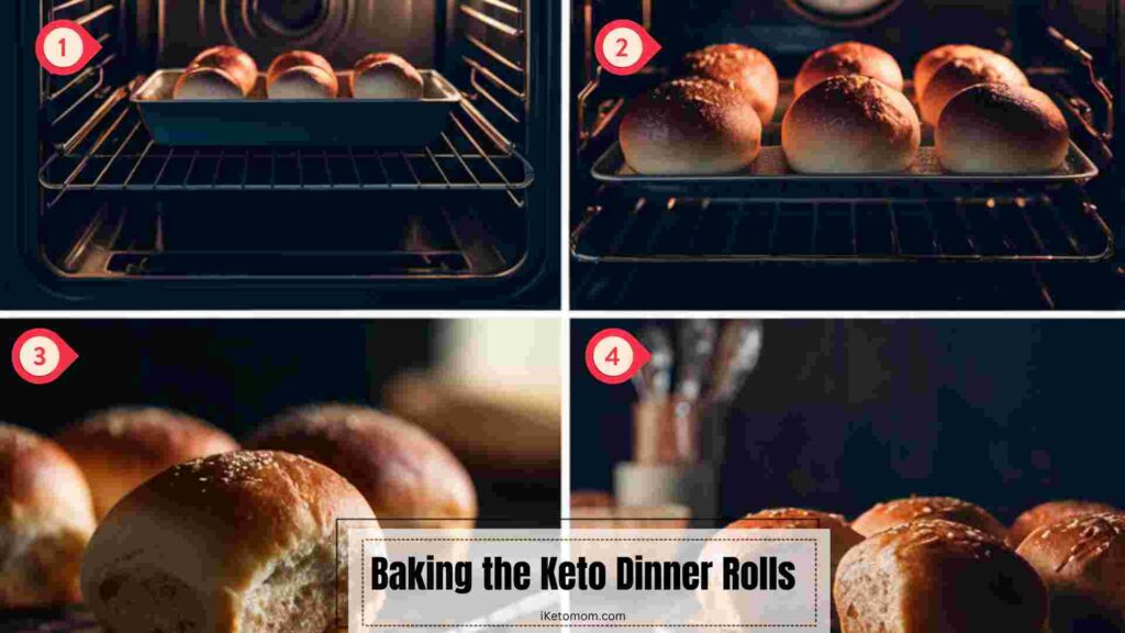 Baking the Keto Dinner Rolls