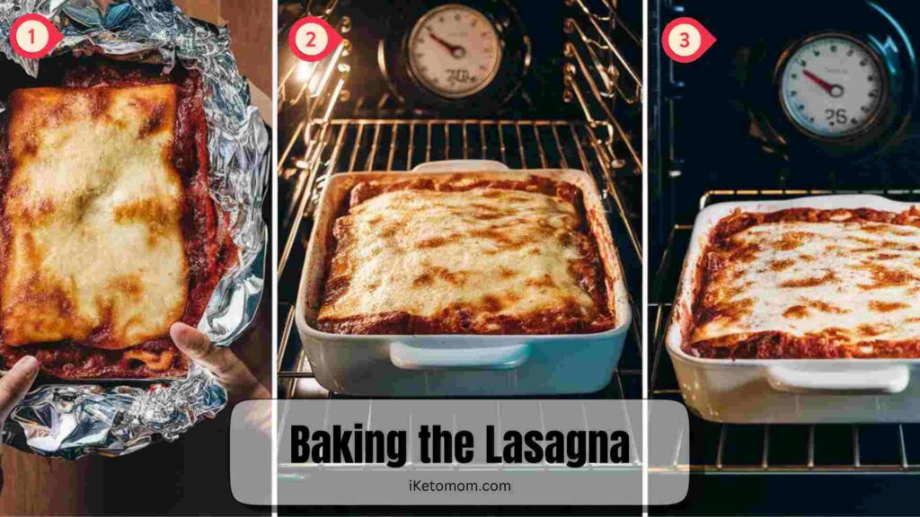 Baking the lasagna
