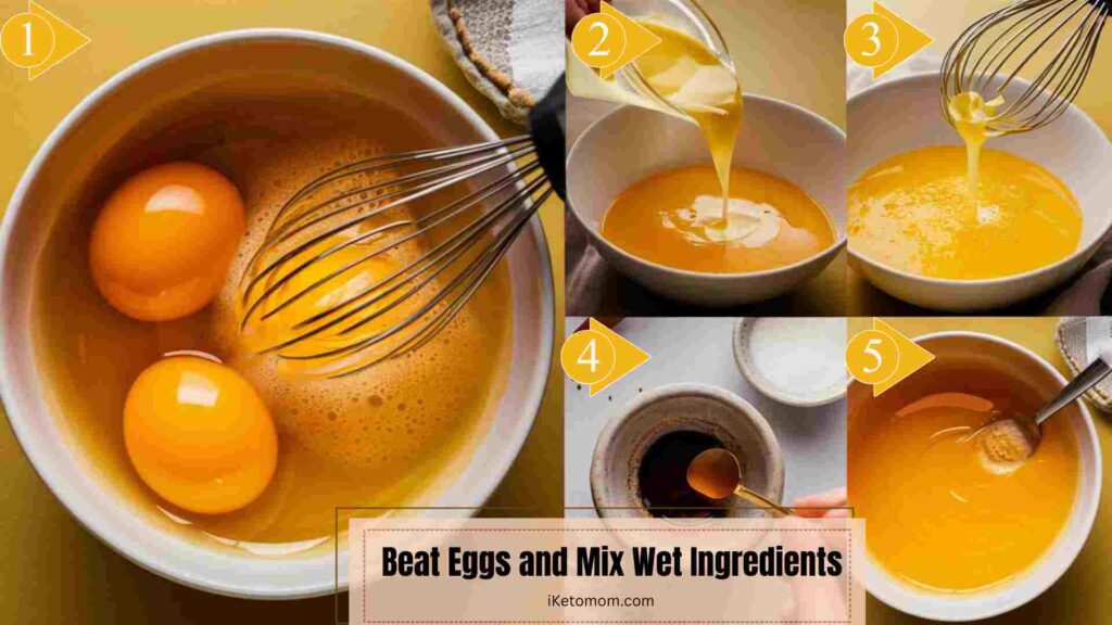 Beat Eggs and Mix Wet Ingredients