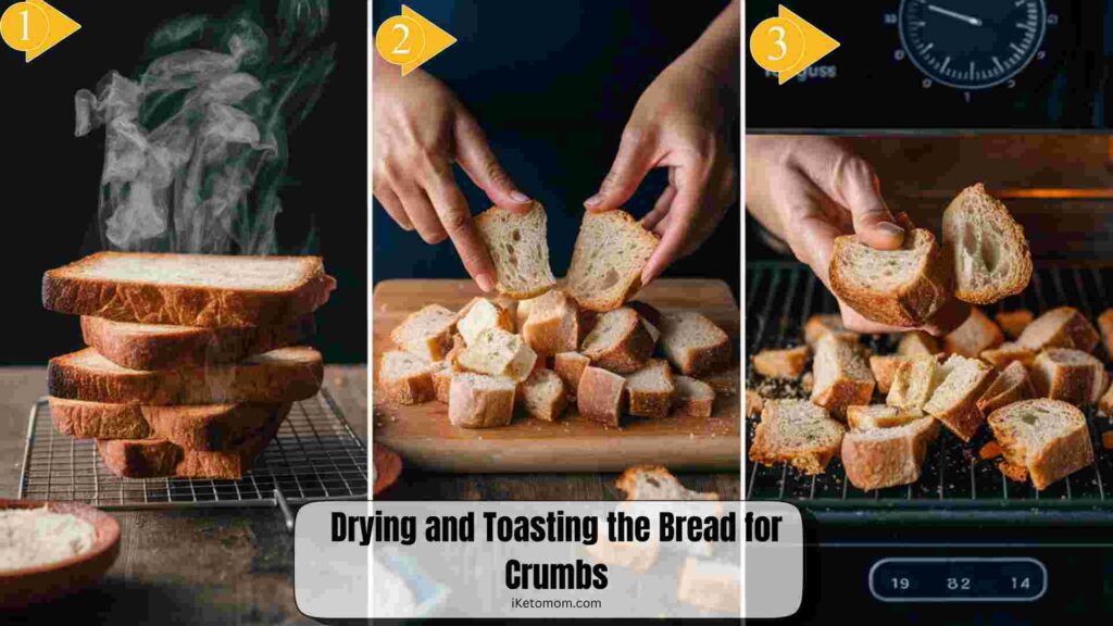 Drying and Toasting the Bread for Crumbs