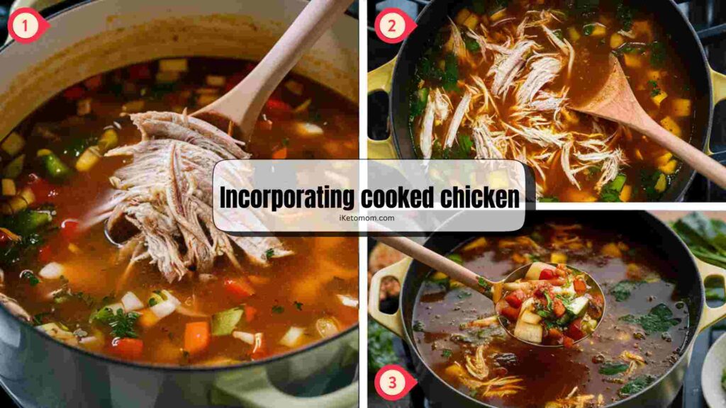Incorporating cooked chicken