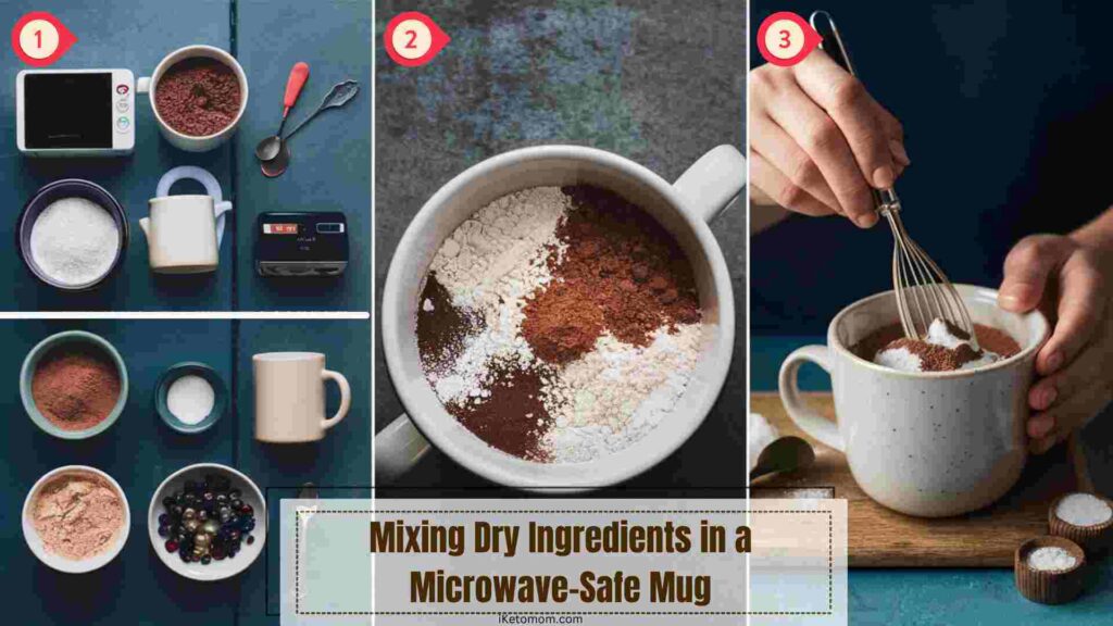 Mixing Dry Ingredients in a Microwave-Safe Mug