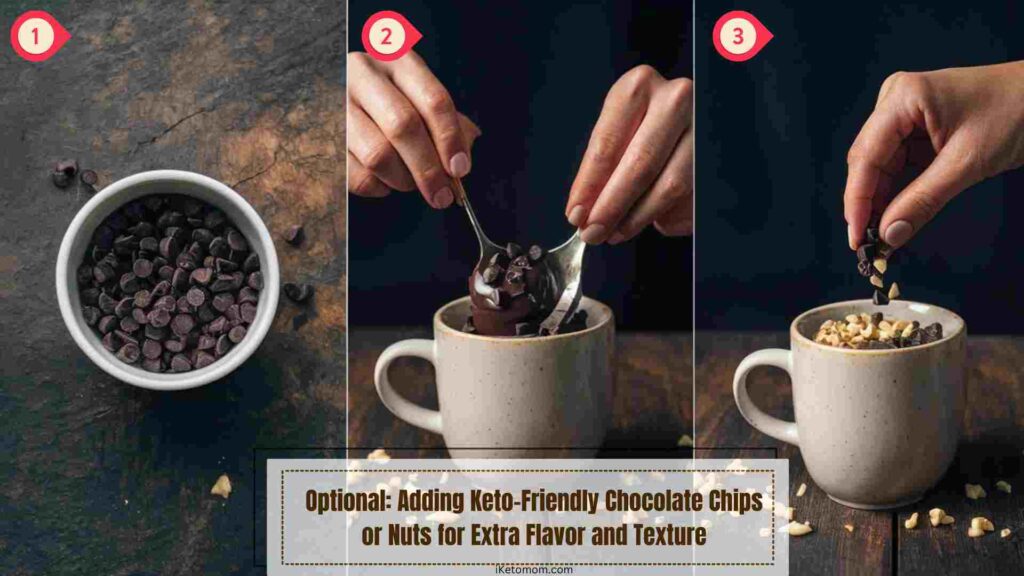 Optional: Adding Keto-Friendly Chocolate Chips or Nuts for Extra Flavor and Texture