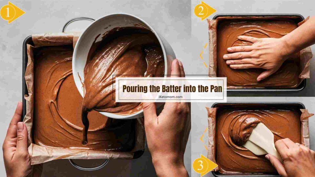 Pouring the Batter into the Pan