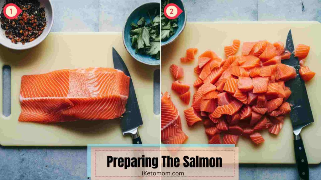 Preparing The Salmon
