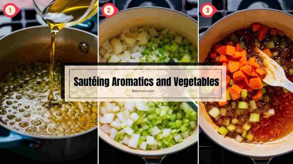 Sautéing Aromatics and Vegetables
