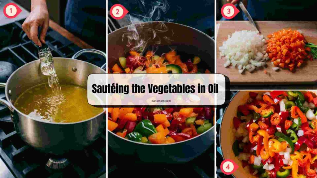 Sautéing the Vegetables in Oil