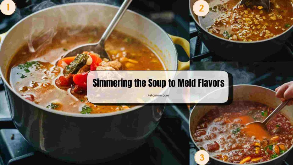 Simmering the Soup to Meld Flavors