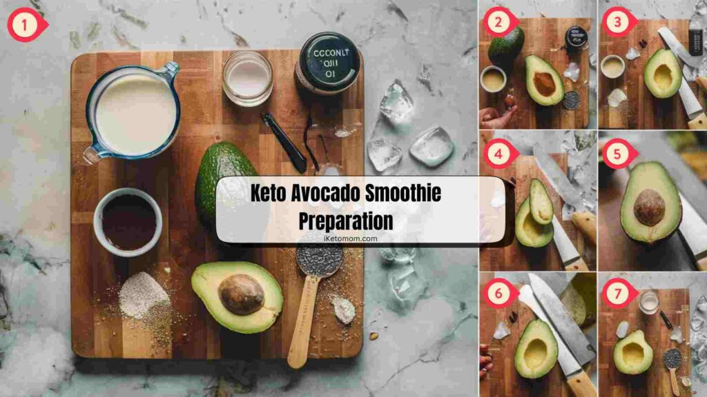 Keto Avocado Smoothie Preparation