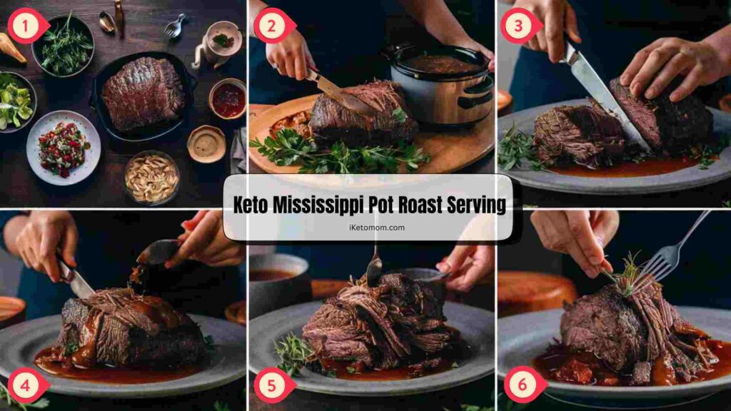 Keto Mississippi Pot Roast Serving