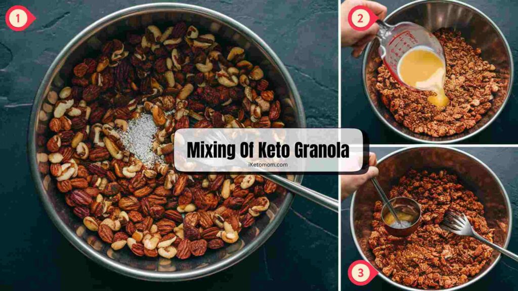 Mixing Of Keto Granola