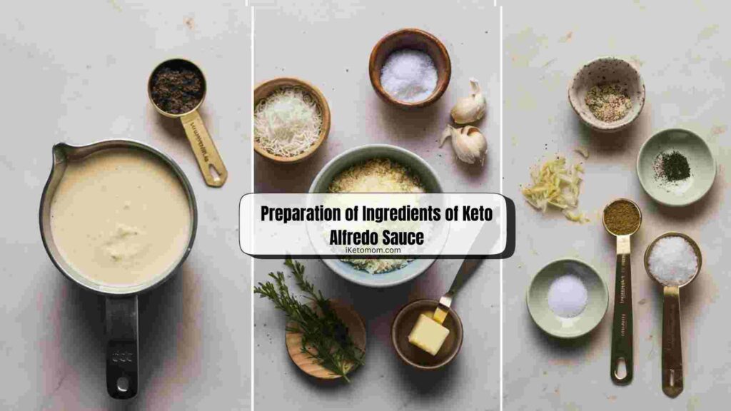 Preparation of Ingredients of Keto Alfredo Sauce