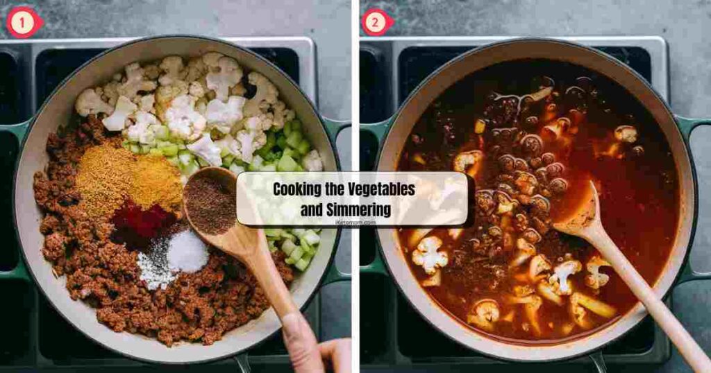 Cooking the Vegetables and Simmering