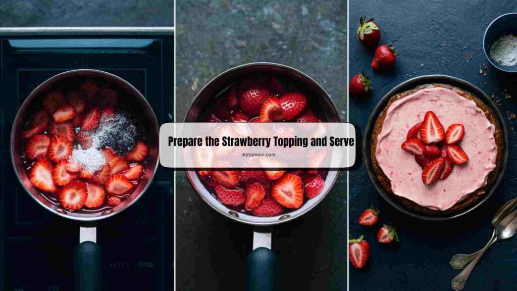 Prepare the Strawberry Topping and Serve