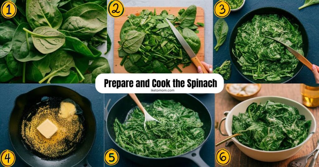 Prepare and Cook the Spinach