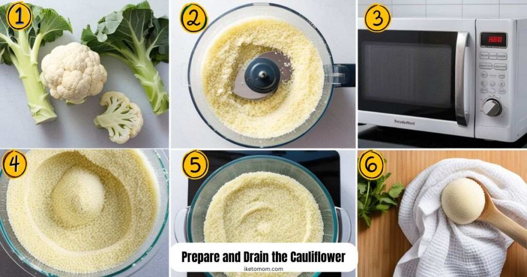 Prepare and Drain the Cauliflower