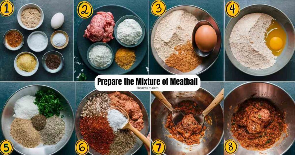 Prepare the Mixture of Meatball