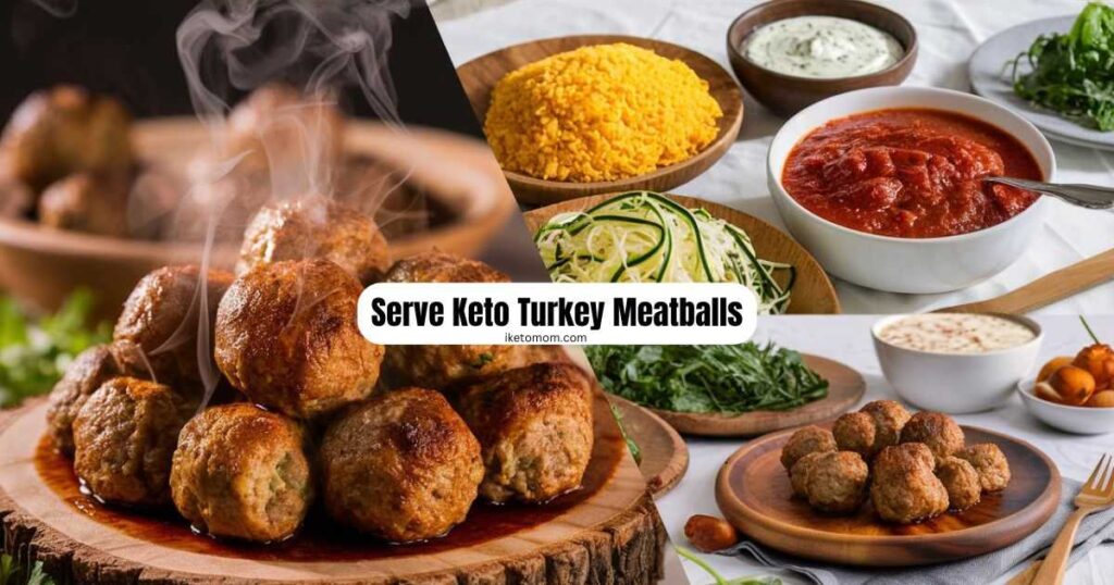 Serve Keto Turkey Meatballs