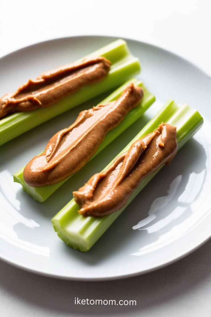 Almond Butter on Celery Sticks