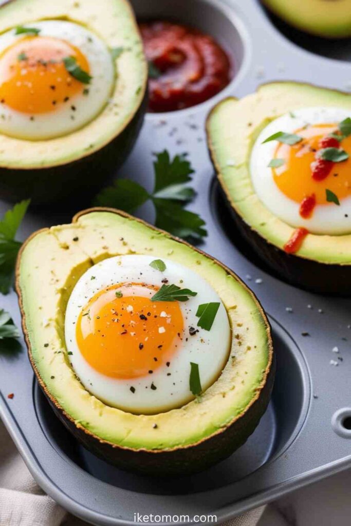 Low Carb Recipes Avocado and Egg Breakfast Cups