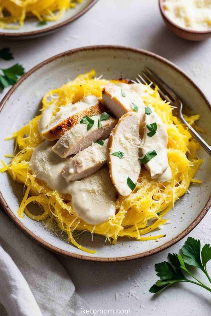 Chicken Alfredo Spaghetti Squash