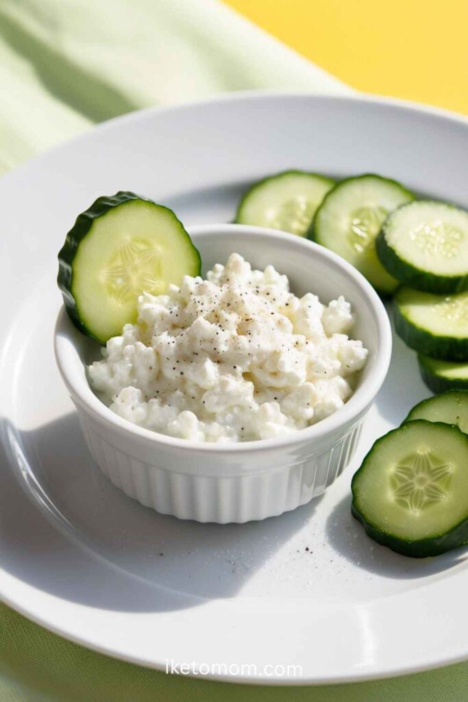 Cottage Cheese & Cucumber Slices