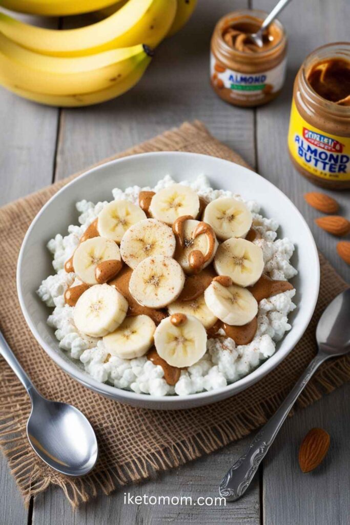 Cottage Cheese with Almond Butter and Banana