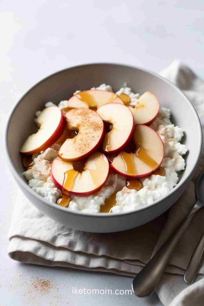 Cottage Cheese with Cinnamon Apples