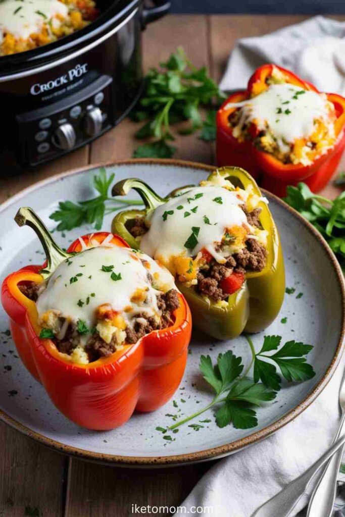 Crock Pot Stuffed Peppers