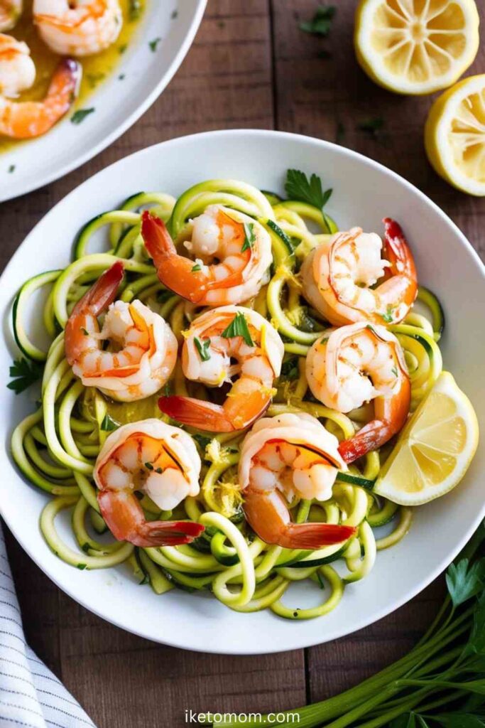 Garlic Butter Shrimp with Zucchini Noodles