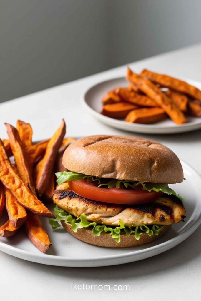 Grilled Chicken Sandwich (with Whole Wheat Bun)