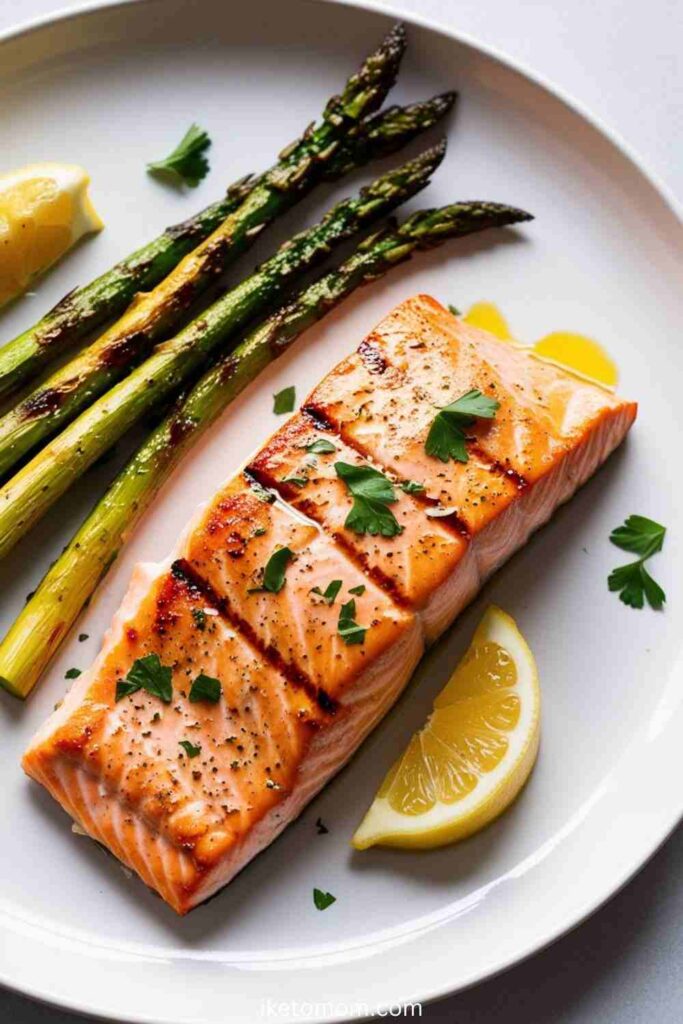 Grilled Salmon with Asparagus