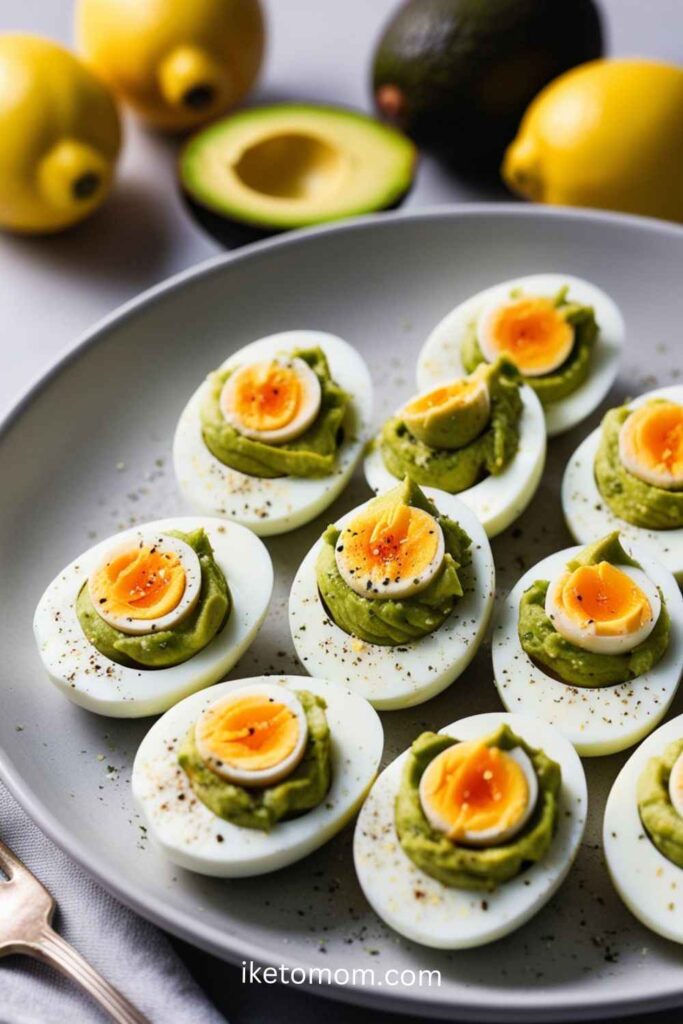 Hard-Boiled Eggs with Avocado