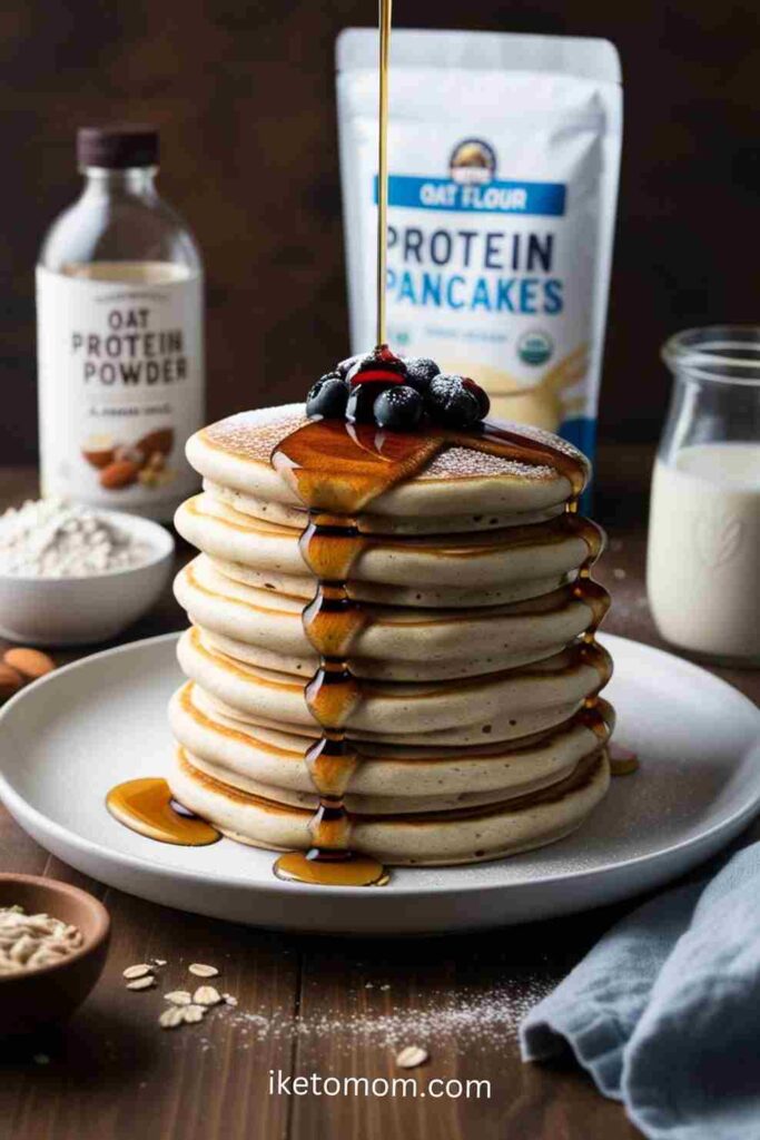 High Protein Snack Ideas Protein Pancakes with Maple Syrup