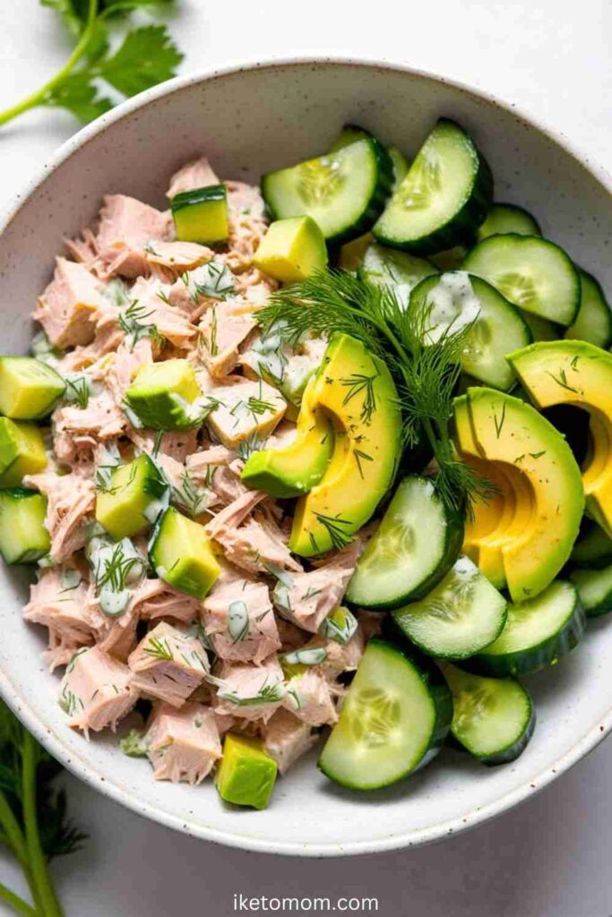 Tuna Salad with Cucumbers