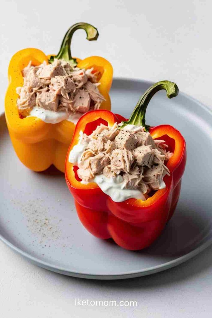 High-Protein Snack Recipes Tuna-Stuffed Bell Peppers