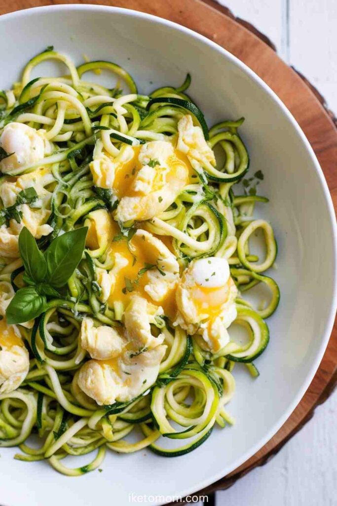 Zucchini Noodles with Scrambled Eggs