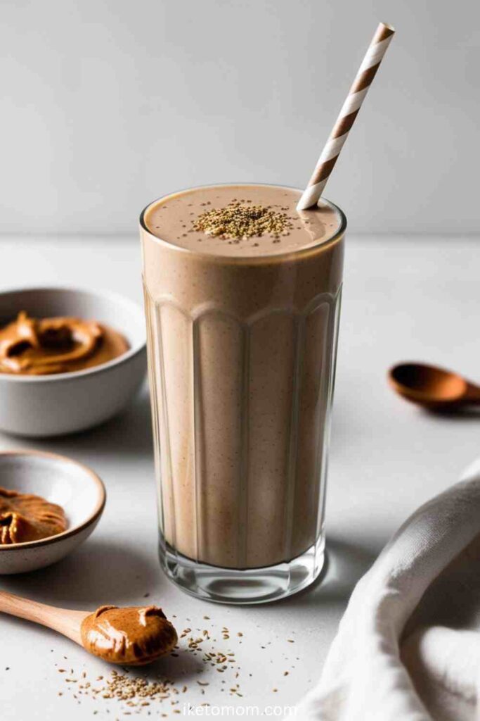 Almond Butter and Flaxseed Smoothie