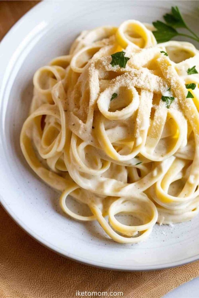 Almond Flour Fettuccine Alfredo