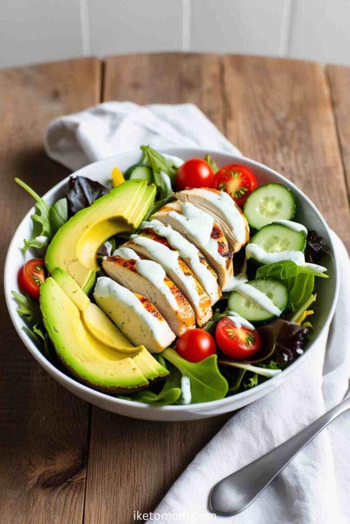 Avocado & Chicken Salad with Greek Yogurt Dressing