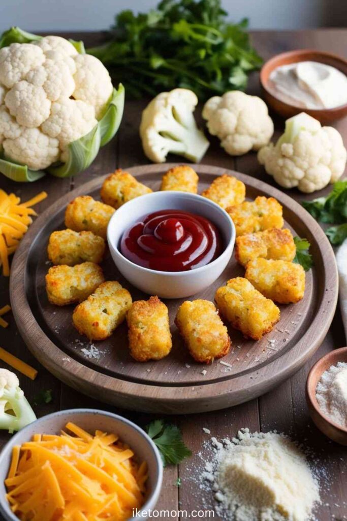 Baked Cauliflower Tater Tots