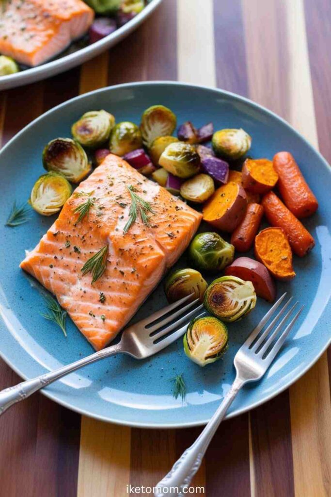 Baked Salmon with Roasted Veggies