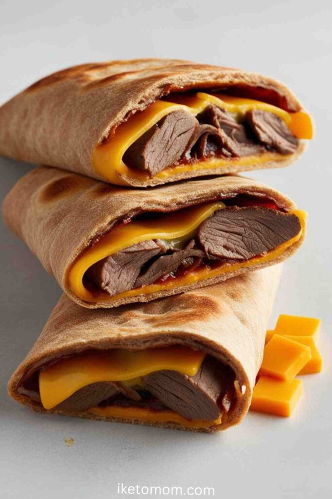 High-Protein Fast Food Options Ideas Beef and Cheddar Flatbread (Arby’s)