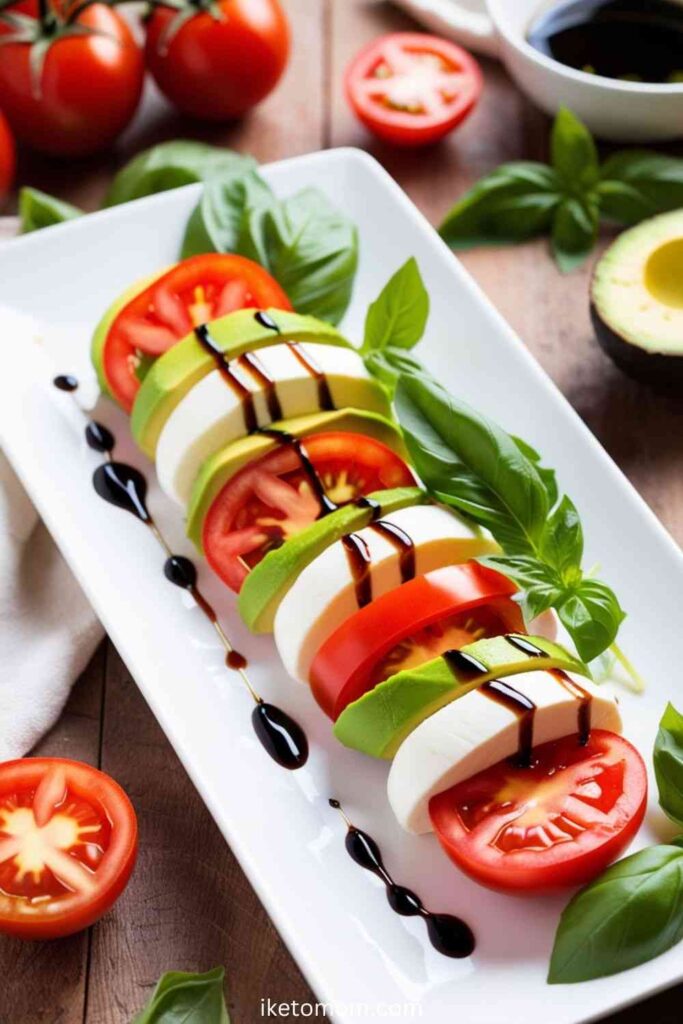 Low Carb Italian Recipes Caprese Salad with Avocado