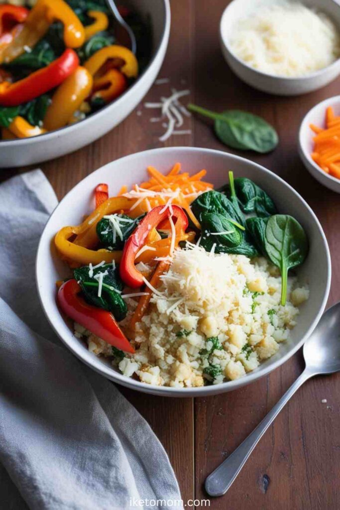 Cauliflower Rice Breakfast Bowl with Veggies