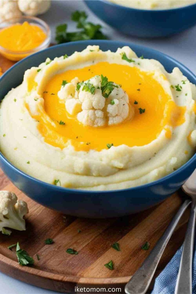 Cheesy Mashed Cauliflower