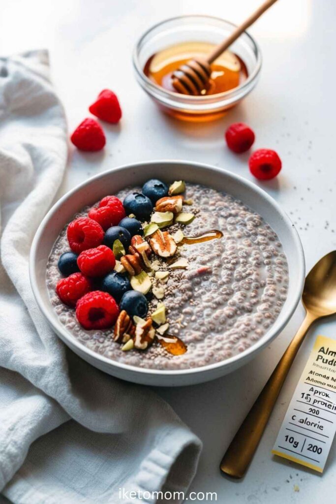 High Protein Breakfast For Weight Loss Ideas Chia Pudding with Almond Milk