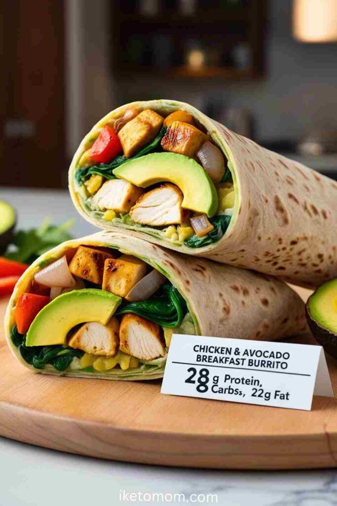 Chicken & Avocado Breakfast Burrito