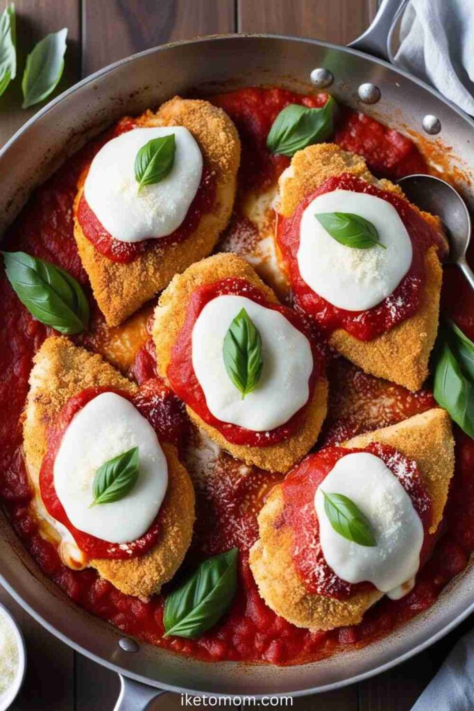 Chicken Parmesan with Almond Flour Crust